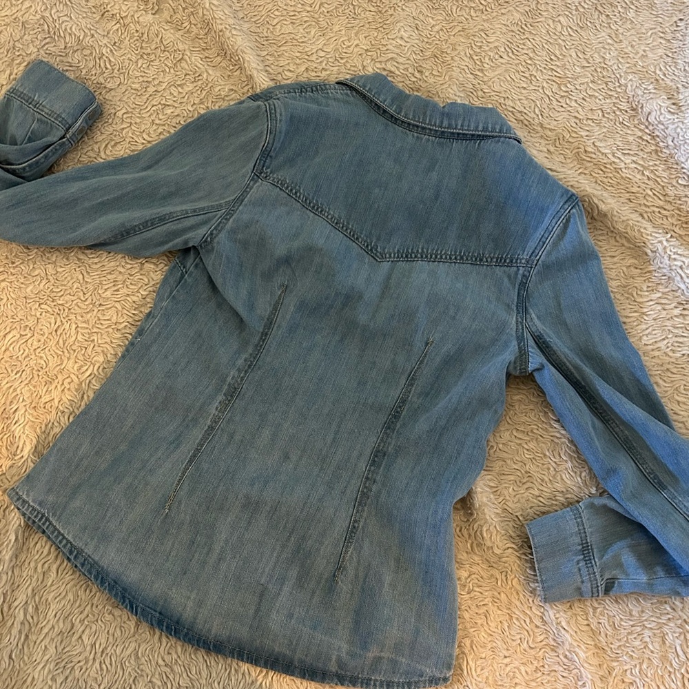 Denim Button Down Shirt - Picture 4 of 7